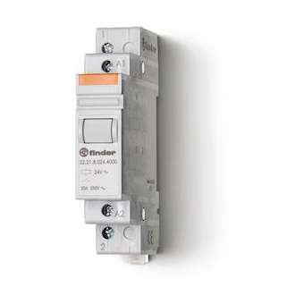 Relais modulaire 1NO 20A 24V DC, AgSnO2|Finder-FID222190244000