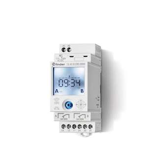 Horloge hebdomadaire digitale 2 inverseurs 16A 110 à 230V AC/DC, NFC|Finder-FID126282300000PAS