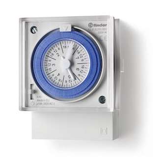 Horloge hebdomadaire mécanique 1 inverseur 16A 230V AC, avec réserve de marche|Finder-FID123182300007PAS