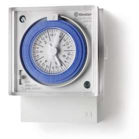Horloge hebdomadaire mécanique 1 inverseur 16A 230V AC, avec réserve de marche|Finder-FID123182300007PAS