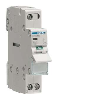 Interrupteur modulaire 1 pôle 16A à voyant|Hager-HAGSBB116