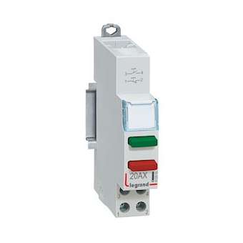 Poussoir modulaire double fonction contact 1NO+1NF sans voyant - 1 module|Legrand-LEG412916