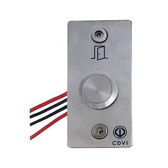 Bouton poussoir NONF précâblé + plaque porte inox|CDVI-CDABPNONFCAB