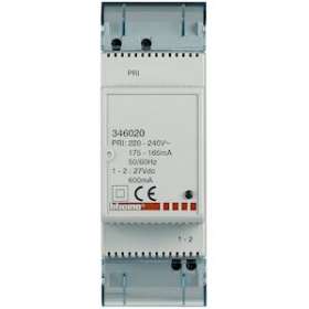 Alimentation modulaire supplémentaire BUS 220V~ à 240V~ 27V 600mA - 2 modules|Bticino-TIC346020