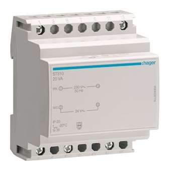 Transformateur sécurité 20VA 24V|Hager-HAGST310
