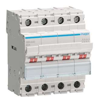 Interrupteur modulaire 4 pôles 40A|Hager-HAGSBN440
