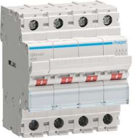 Interrupteur modulaire 4 pôles 40A|Hager-HAGSBN440