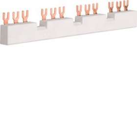 Barre de pontage pour 4 disjoncteurs moteur 3P 63A fourche 10mm²|Hager-HAGKD304M