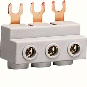 Borne de raccordement pour disjoncteur moteur 3P 63A fourche 10mm²|Hager-HAGKF30M