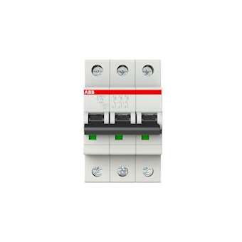 Disjoncteur S203L 3P 10A Courbe C Raccordement à vis - 6KA (3Modules)|ABB-ABB350336
