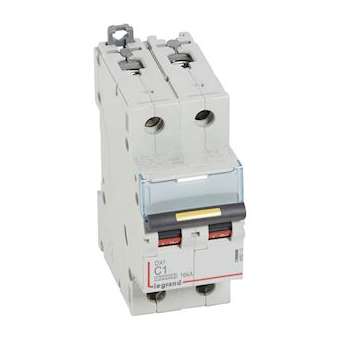 Disj. DX³ 1000kA 16kA arrivée haute/départ bas à vis 1A -courbe C -2 modules|Legrand-LEG409213