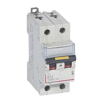 Disj. DX³ 1000kA 16kA arrivée haute/départ bas à vis 10A -courbe B -2 modules|Legrand-LEG408957