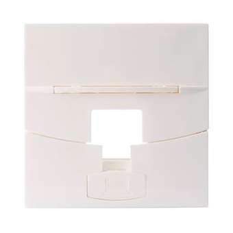 Face avant inclinée 45x45 pour 1 RJ45, Blanc|Corning Pouyet-POUFP4MF1KI