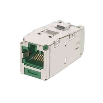 Mini-Com Keyed Module, Cat 6A, Shielded,|-PUICJSK6X88TGGR