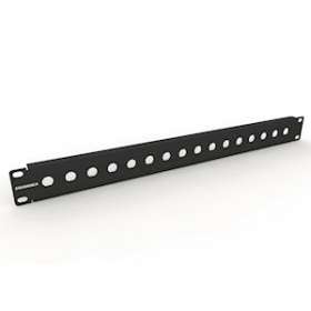 Panneau 16 ports BNC vide à équiper 1U, noir|Gigamedia-GGMPAN16VBNC