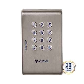 Clavier codé Digicode inox -100 2 relais élec intégrée 12-24 VDC|CDVI-CDAKCIENSBP