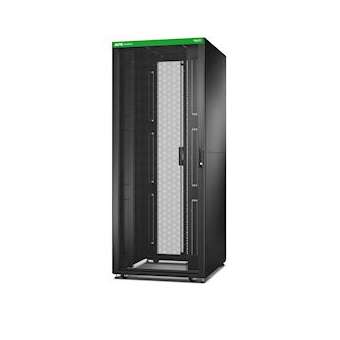 Baie EasyRack 800mm/42U/800mm avec toit, panneau latéral, roulettes, noir|Schneider Electric-SCHER8282