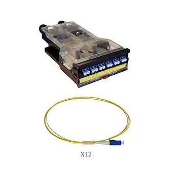Cassette LCS³ fibre optique avec bloc LC duplex 12fibres monomode 9/125 'm|Legrand-LEG032187