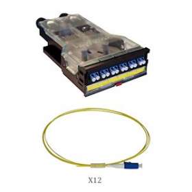 Cassette LCS³ fibre optique avec bloc LC duplex 12fibres monomode 9/125 'm|Legrand-LEG032187