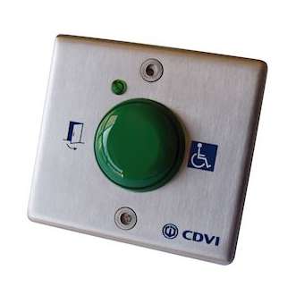 Bouton poussoir CHOC encastré son & lum bte 65m|CDVI-CDABPCHOC65AVLS