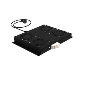 Plaque avec 4 ventilateurs, thermostat analogique et 1 prise 2P+T pour Linkeo DC|Legrand-LEG446901