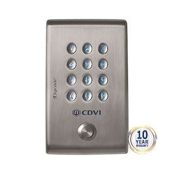 Clavier codé Digicode inox 100 codes + BP - 2 relais 12-24 VDC|CDVI-CDAKCIEN