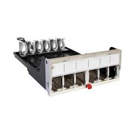 Cassette 6 ports pour panneau droit à équiper de connecteurs HDJ|Legrand-LEG033680