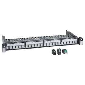 Actassi - pann. 19P coulis. Evo. 1U 24 ports - équipé S-One RJ45 blindés C5E|Schneider Electric-SCHVDIG118241U50