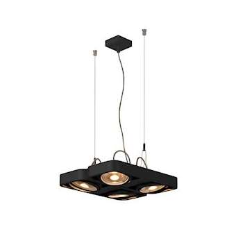 AIXLIGHT, suspension intérieure, carré, noir, GU10/QPAR111, 4x 75W|SLV-DC5159230