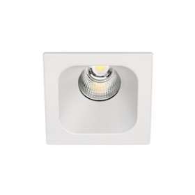 IVARO - Downlight carré fixe blanc, IP44, LED intég. 40DEG 13W 4000K 1100lm|Aric-ARI50445