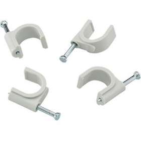 Attache-pontet rond D 16 mm à clou D 3.2 x 38 mm en PEHD gris (x 100)|Bizline-BIZ310116