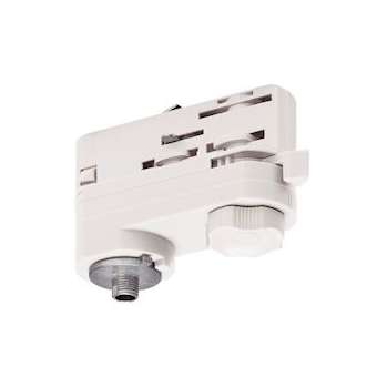 S-TRACK, adaptateur, pour rail 3 allumages, intérieur, blanc|SLV-DC51001394
