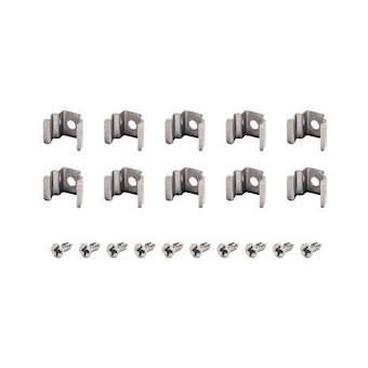 DELF D, clips de montage, inox, 10 pièces|SLV-DC5631522