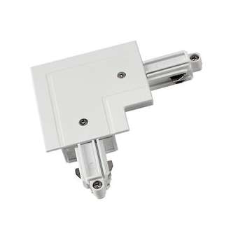 Connecteur d'angle pr rail 1 allumage 230V, à encastrer, blanc, terre extérieure|SLV-DC5143251