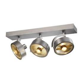 KALU, 3 spots, QPAR111 plafonnier, alu brossé. ES111, max. 3x75W|SLV-DC5147326