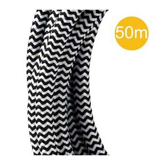 Cordon Textile 3C 50M Noir/Blanc|Bailey-BIY140685