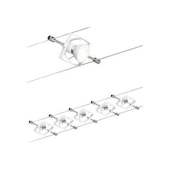 Ens. Wire System TECH max. 5x10W GU5,3 Blanc 230/12V 60VA Métal/plastique|Paulmann-PUA94149