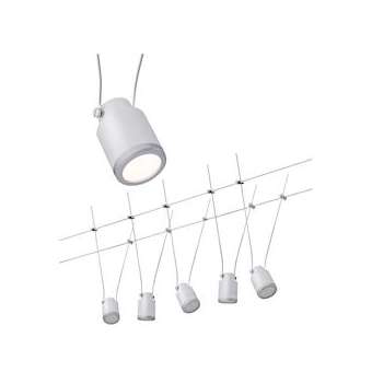 Wire System TunLED 5x4W Blanc/Chr dép 230/12V Synthétique|Paulmann-PUA3980