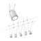 Wire System TunLED 5x4W Blanc/Chr dép 230/12V Synthétique|Paulmann-PUA3980