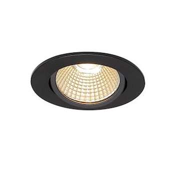 NEW TRIA 68 ROND encastré, noir, LED 7,2W 1800-3000K Dim to warm|SLV-DC51001978
