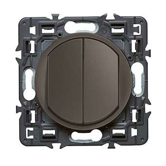 Poussoir + interrupteur ou va-et-vient Céliane Soft - Graphite|Legrand-LEG099534