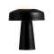TIME lampe de table Verre et metal Noir E27