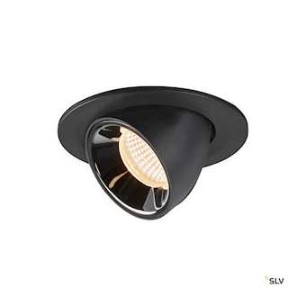 NUMINOS GIMBLE S, encastré de plafond int, 40DEG, noir/chrome, LED, 8,6W, 2700K|SLV-DC51005872