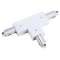 Connecteur en T pour rail 1 allumage 16A max, blanc, terre droite|SLV-DC5143081