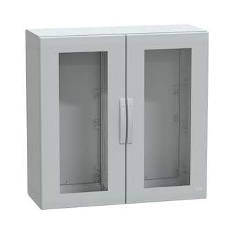 Thalassa PLA - Armoire polyester 1000x1000x420 - IP65 - vitrée Ral 7035|Schneider Electric-SCHNSYPLA10104TG