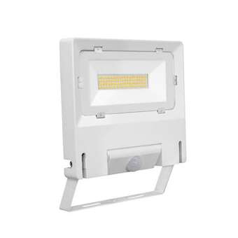 MICHELLE - Proj. Ext. IP65 IK08 blanc 110DEG LED intég. 50W 4000K + détecteur PI|Aric-ARI51274