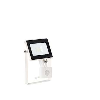 Quazar - Proj. ext. LED IP65 IK08 détection 10W 4000K BL|Aurora-ABIENFLH10PW40