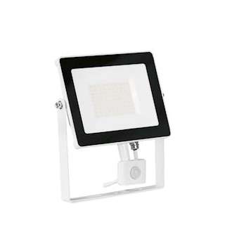 Quazar - Proj. ext. LED IP65 IK08 détection 50W 3000K BL|Aurora-ABIENFLH50PW30