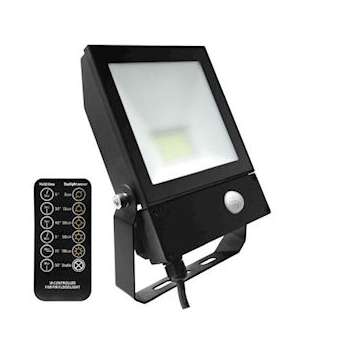 Led floodlight QT 20W 3000K noir PIR|-GCHQTFL203PIR