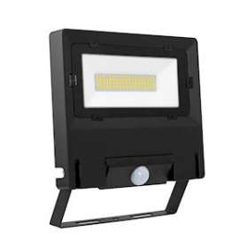 MICHELLE - Proj. Ext. IP65 IK08 noir 110DEG LED intég. 50W 4000K + détecteur PIR|Aric-ARI51269